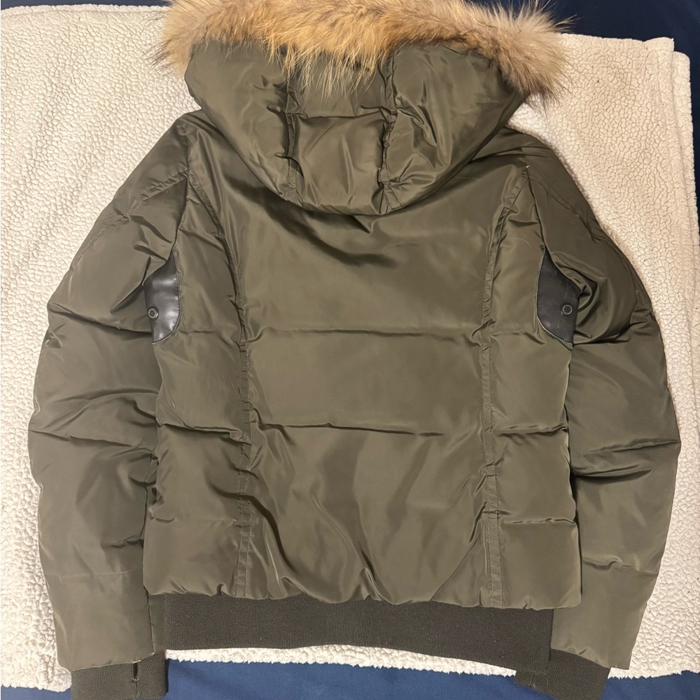 RUDSAK Khaki Puffer Jacket with Fur Hood - Picture 3 of 7